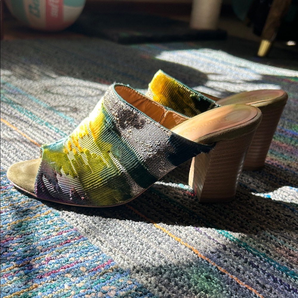 ✨ Firenze Studio Sunning Woven Velvet Fabric & Leather Mules - Made in Italy!🇮🇹